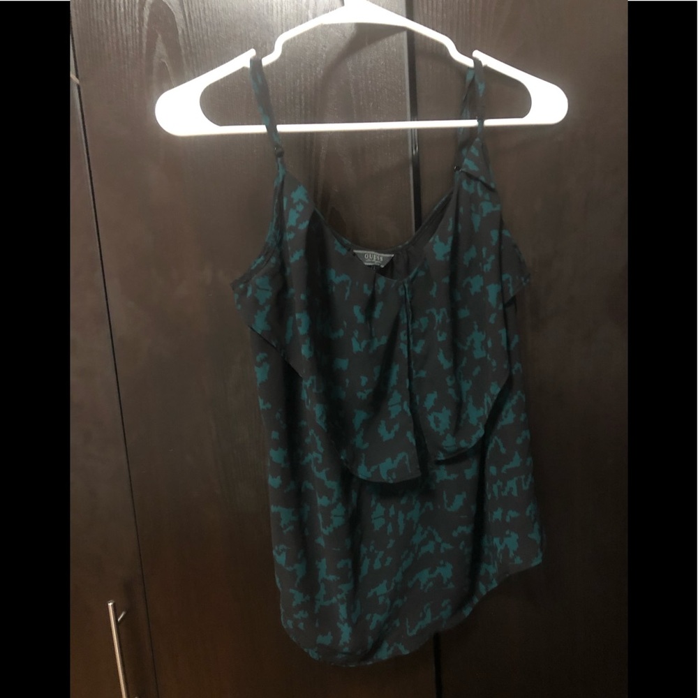 Green and black guess top